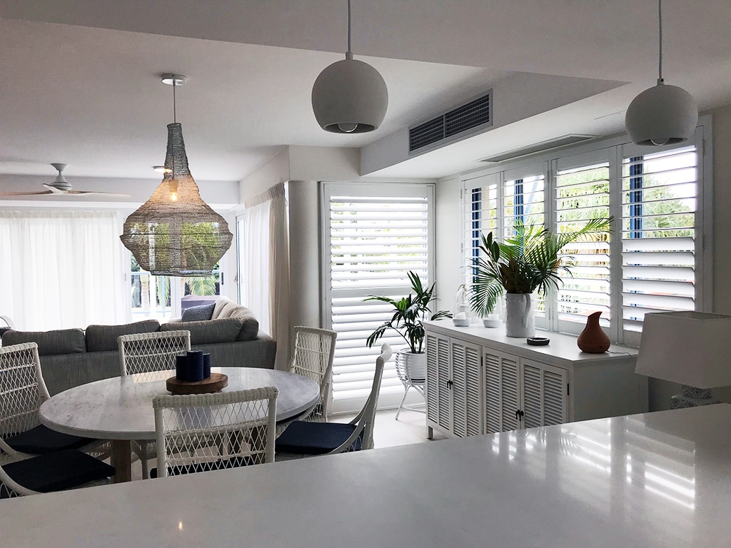Plantation shutters and curtains, Byron Bay