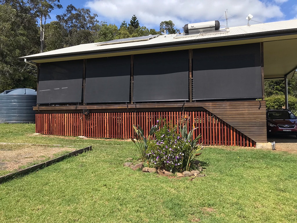 Outdoor blinds for deck, Byron Bay